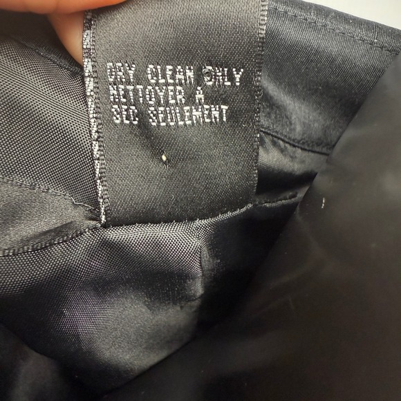 SILKLAND 100% Raw Silk Button Down Sunburst Buttons Womens Black Shirt Dress M - Picture 9 of 9